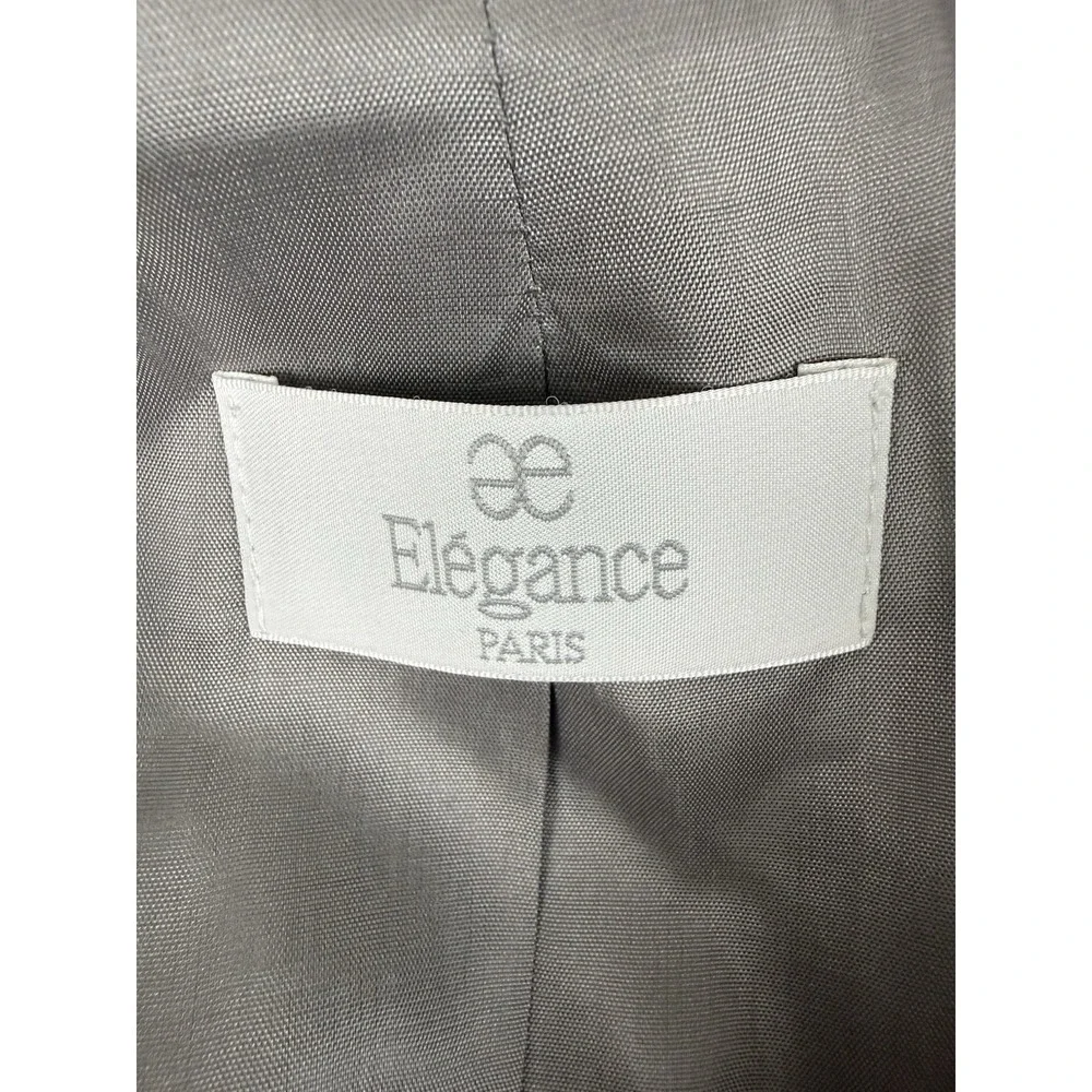 VTG Elegance Paris Plaid Button‎ Blazer Women's Medium Wool Blend Jacket Poland